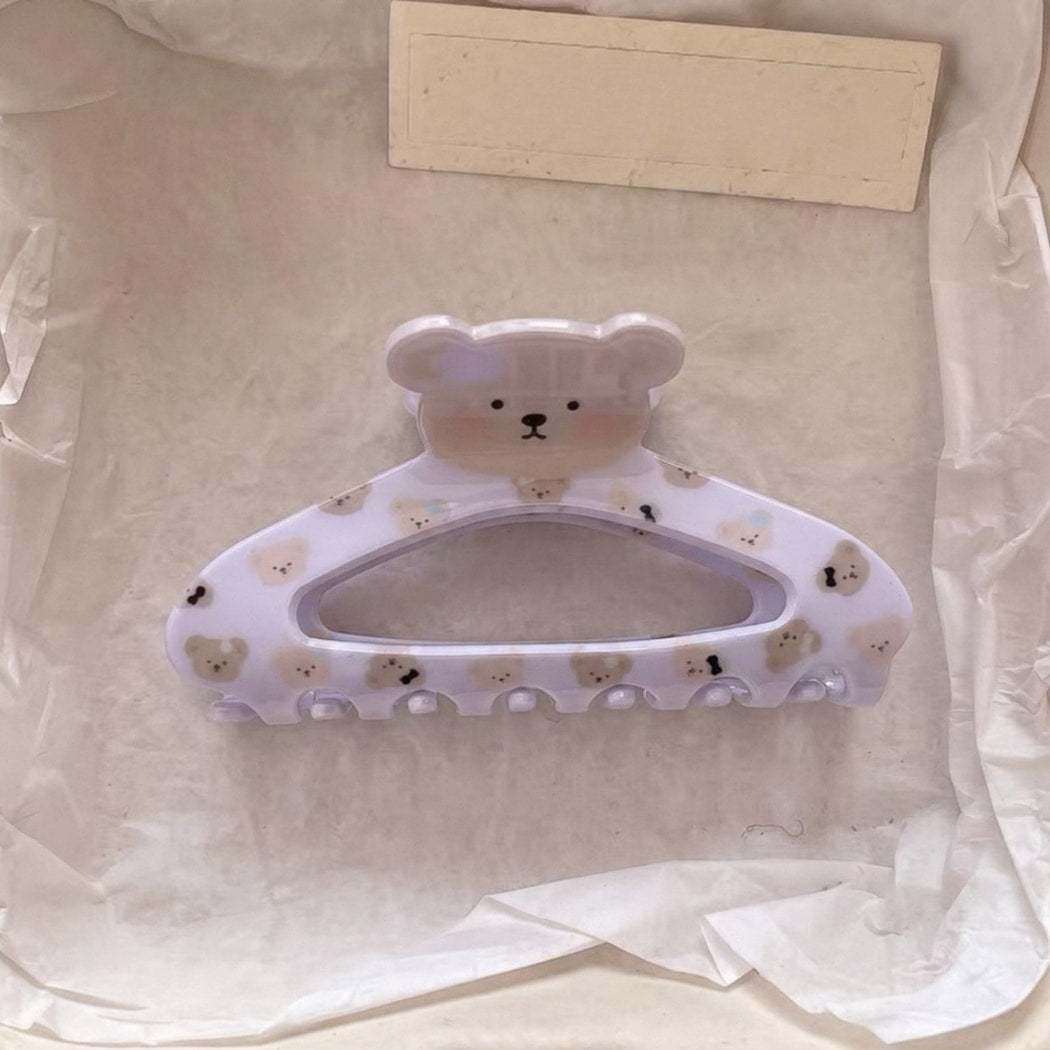 Beau - Cute Bear Pattern Acrylic Claw Hair Clip