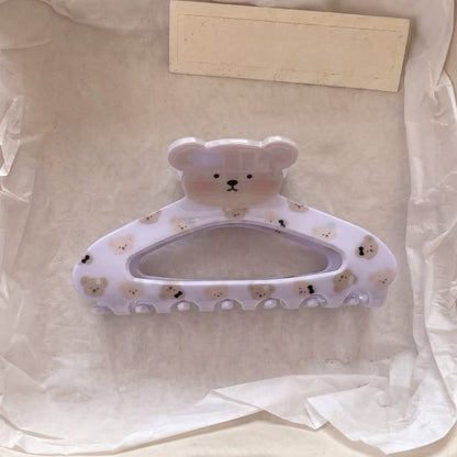 Beau - Cute Bear Pattern Acrylic Claw Hair Clip