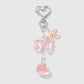Keypus - Sweet Pink Star and Peach Keychain