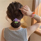 Gifty - Plastic Flower Bead Spiral Ponytail Hair Tie