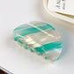 Beau - Patterned PVC Marbled Finish Claw Hair Clip
