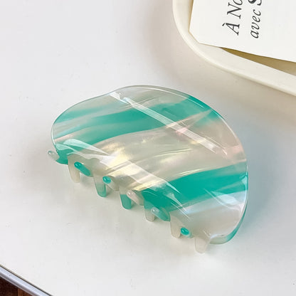 Beau - Patterned PVC Marbled Finish Claw Hair Clip