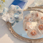 Gifty - Embroidered Flower Organza Look Scrunchie