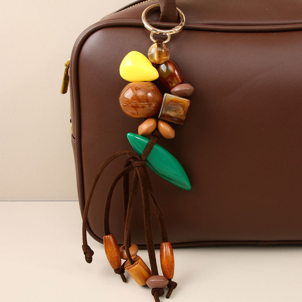Keypus - Boho Style Beaded Key Ring Bag Charm