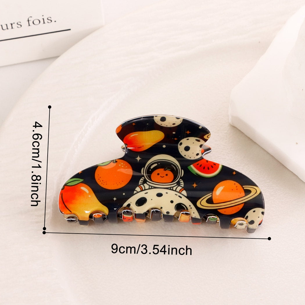 Beau - Fruit Theme Print Casual Claw Clip