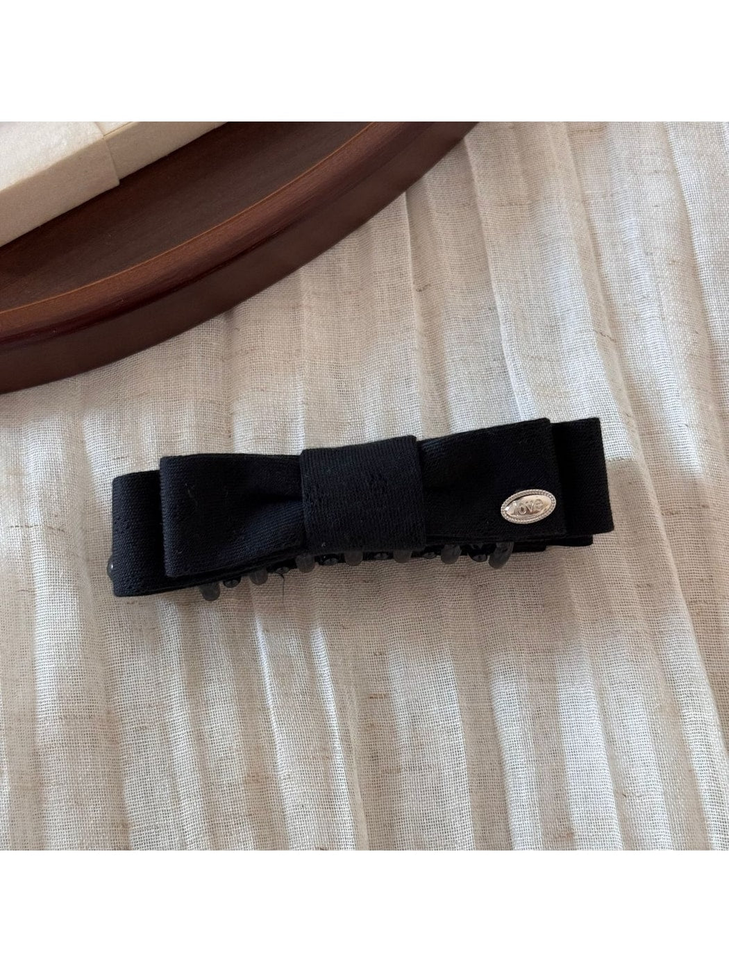 Beau - Fabric Bow High Ponytail Banana Clip