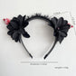 Gifty - Halloween Pumpkin Ghost Lace Dress-Up Headband