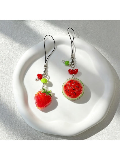 Keypus - Playful Acrylic Fruit Pendant Keychain