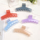 Beau - Jelly Finish Wide Shape Women's Claw Hair Clip