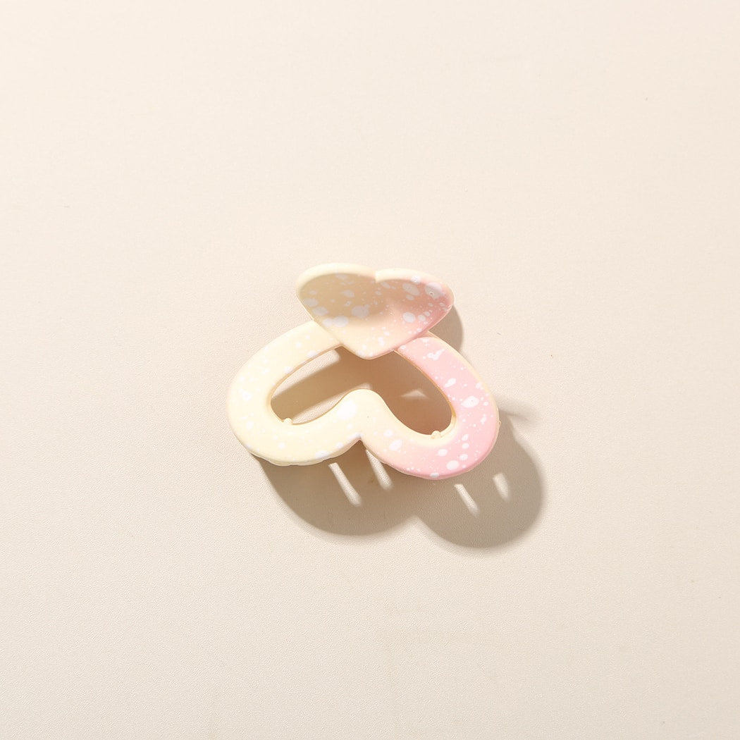Beau - Gradient Heart Shape PS Alloy Claw Clip