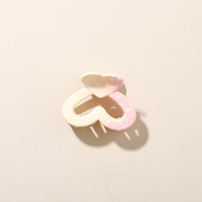 Beau - Gradient Heart Shape PS Alloy Claw Clip