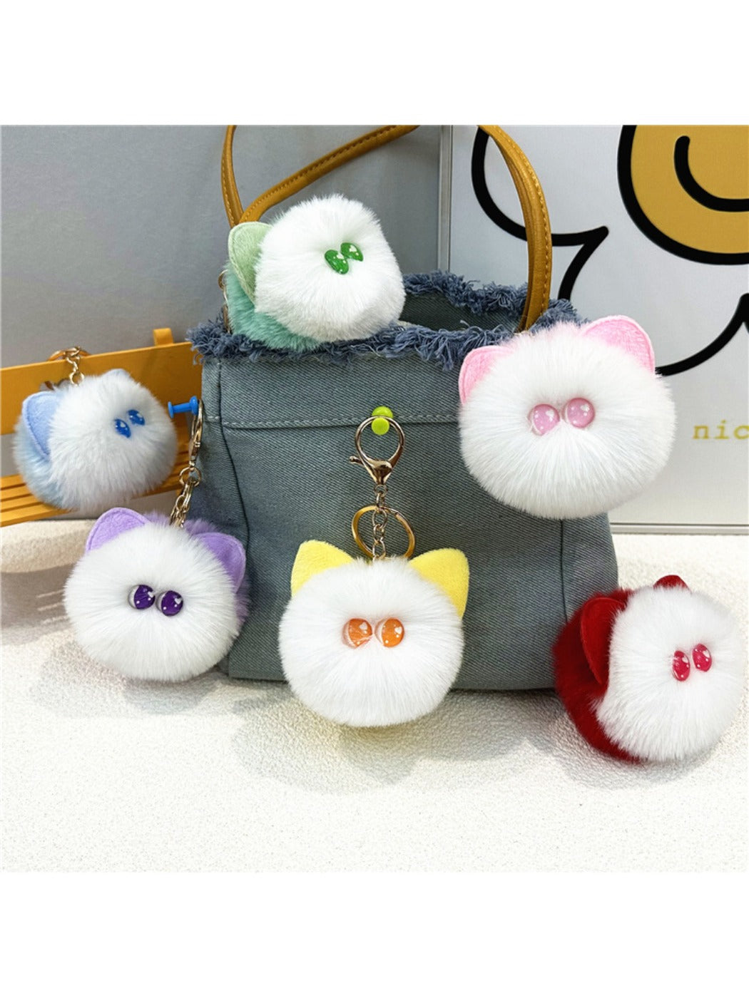 Keypus - Cute Cat Head Keychain