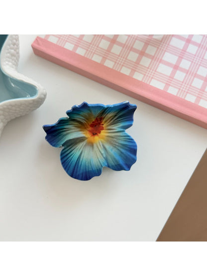 Beau - Elegant Colorful Hibiscus Shaped Claw Clip