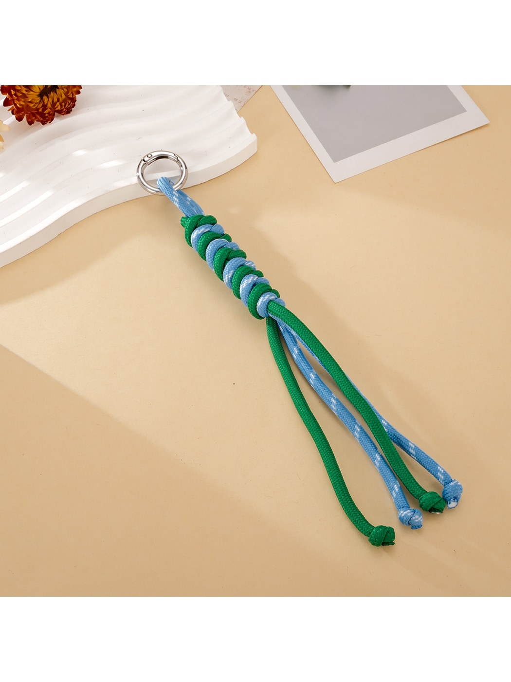 Keypus - Woven Rope Alloy Ring Bag Charm