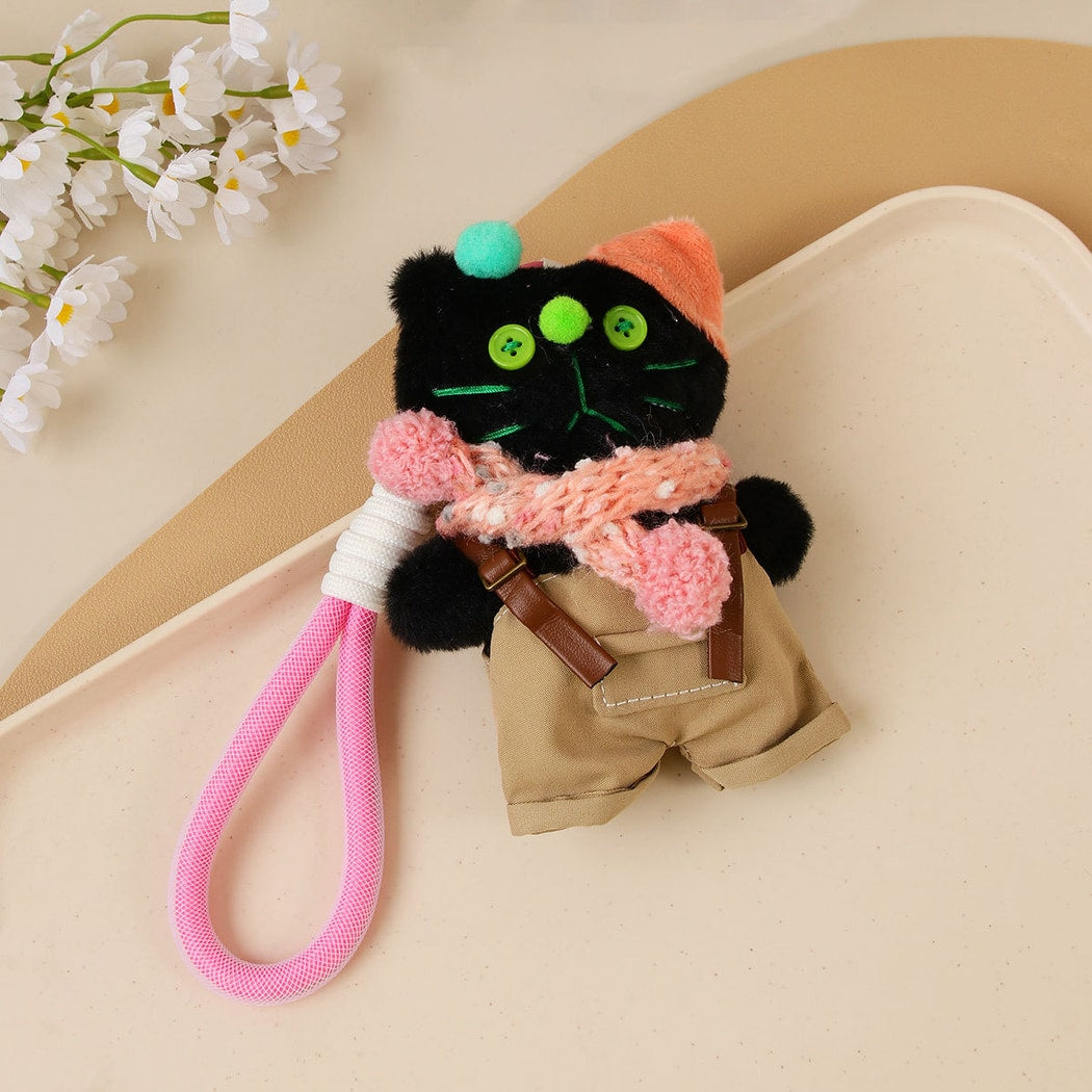 Keypus - Polyester Cat Figure Bag Charm Keychain