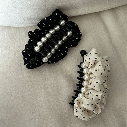 Beau - Layered Polka Dot Statement Banana Clip
