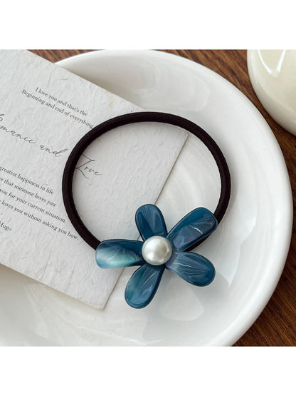 Gifty - Acetate Hair Ties with Flower Design