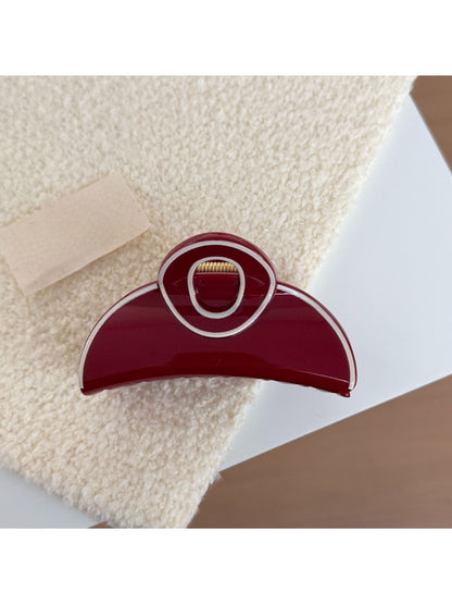 Beau - Red Irregular-Shaped Hair Clip
