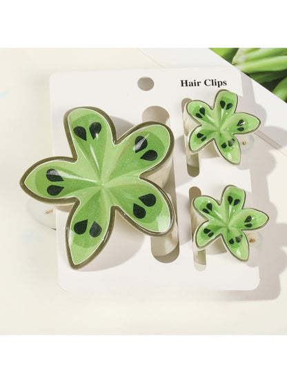 Beau - 3 Pack Plumeria Hair Clips Set