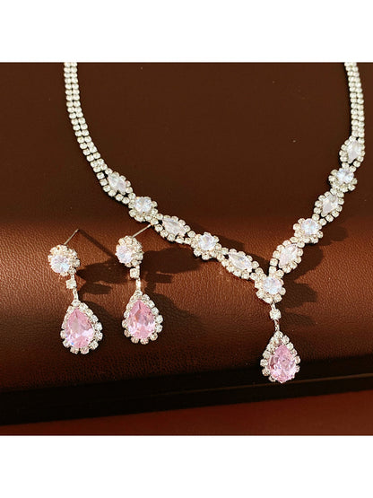 Nozari - Water Drop Stud Earrings and Necklace Set
