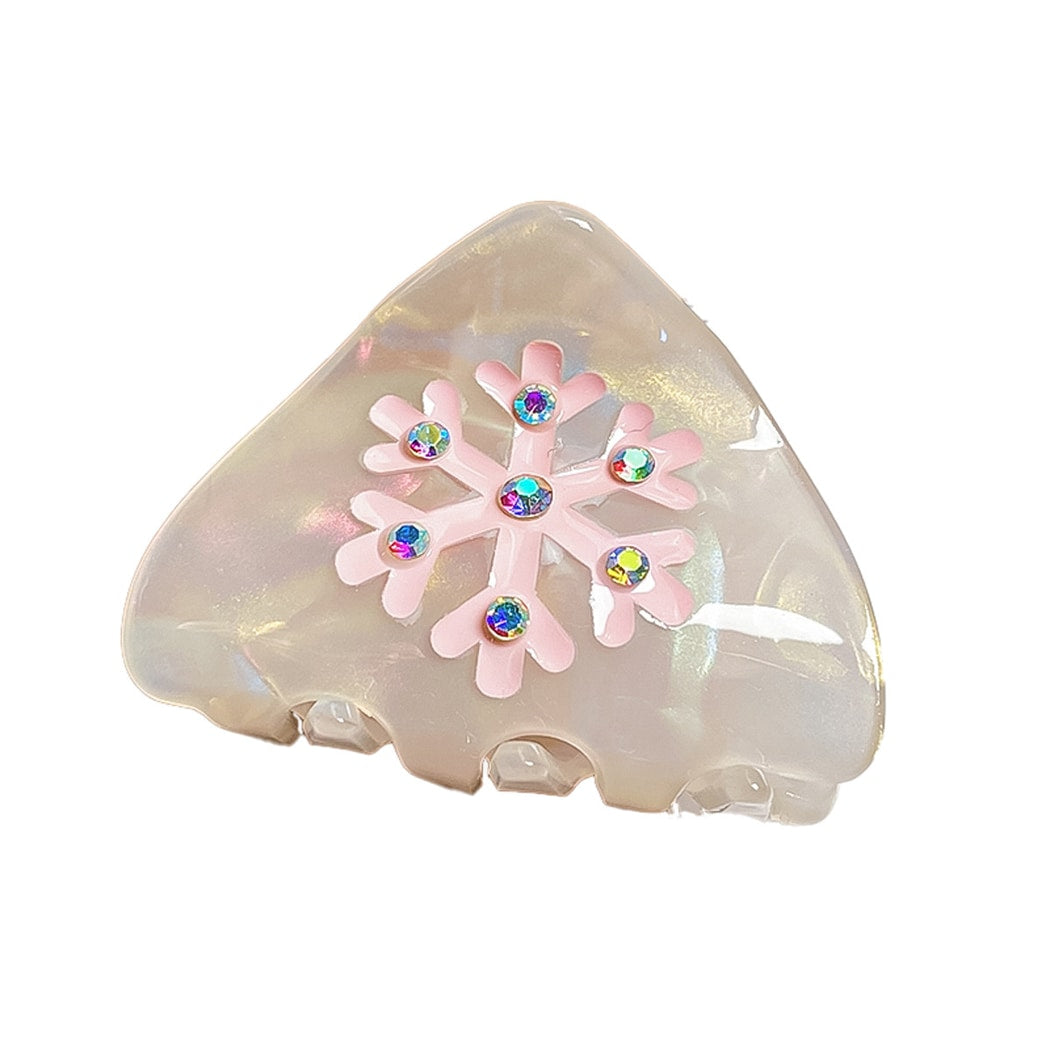 Beau - Sweet Christmas Snowflake Triangular Claw Clip