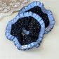 Gifty - Polka Dot Blue Plaid Lace Scrunchie