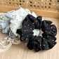 Gifty - Gathered Polka Dot Elastic Hair Scrunchie