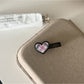 Beau - A Flower Shaped Heart Plaid Hair Clip
