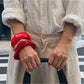 Side view of Lovra minimalist modern irregular bangle bracelet