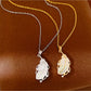 Nozari - Geometric Feather Accent Copper Pendant Necklace