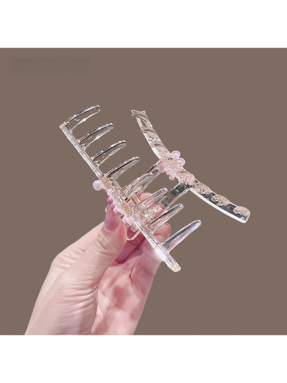 Beau - Flower Decor Transparent PVC Claw Clip