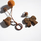 Keypus - Leopard Print Heart Shaped Bow Keychain