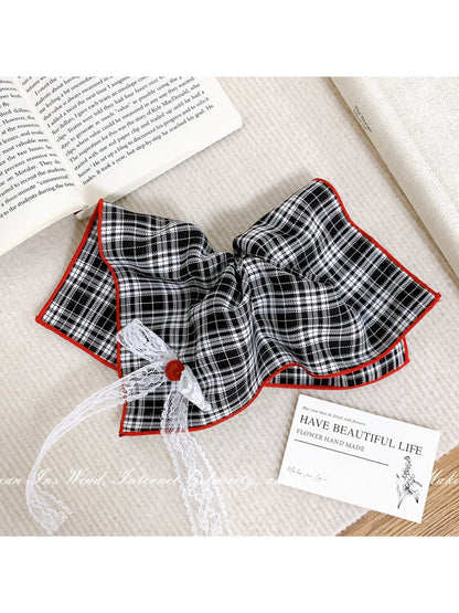 Gifty - Sweet Tartan Lace Scrunchie Hair Tie