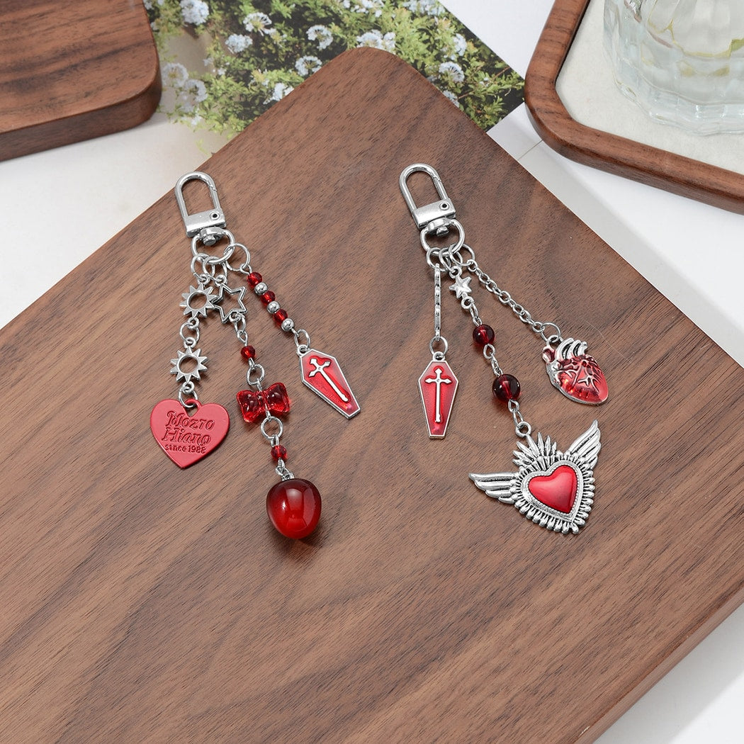 Keypus - Halloween Heart and Coffin Keychain