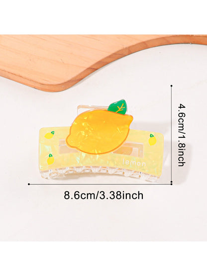 Beau - Square Fruit Print Hair Claw Clip