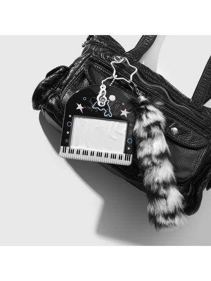Keypus - Leopard Print Tail Key Ring Keychain Bag Charm
