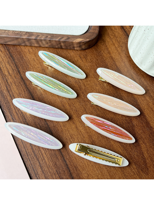 Beau - Pointed Ends Ring Accent Duckbill Hair Clip