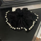 Gifty - Dark Colors Floral Patterned Scrunchie
