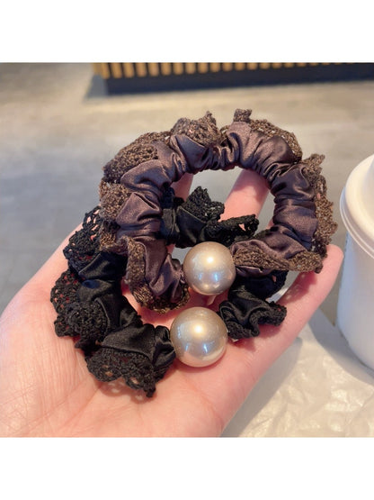 Gifty - French Lace Trim Hair Scrunchie