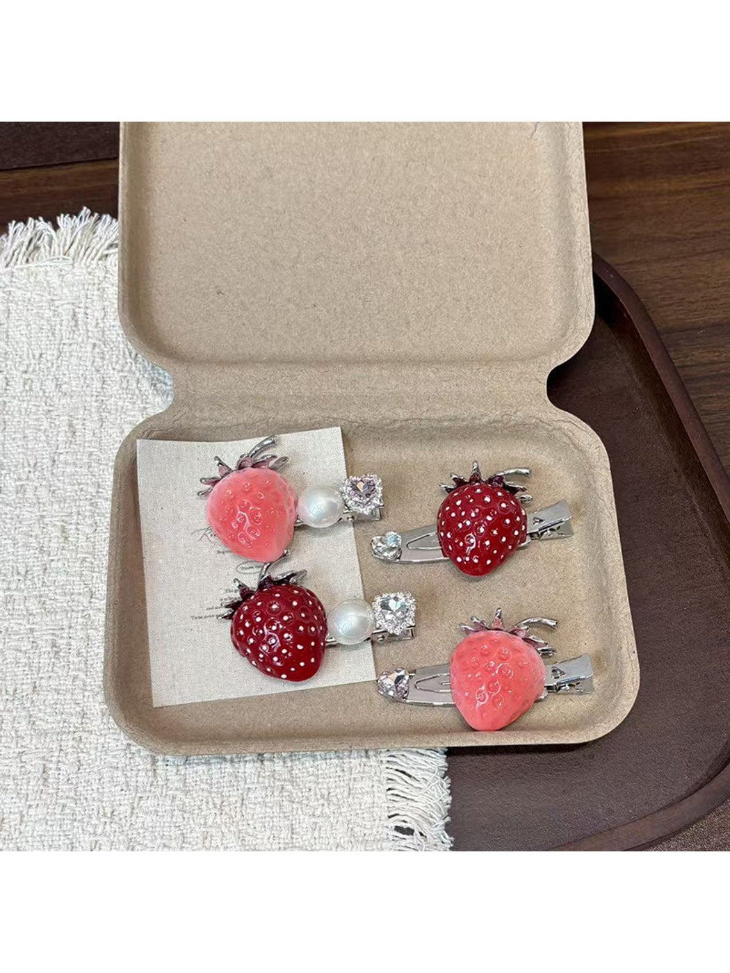 Beau - Sweet Strawberry Side Styling Duckbill Hair Clip