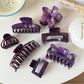 Beau - Marbled Glossy Plastic Hair Claw Clip
