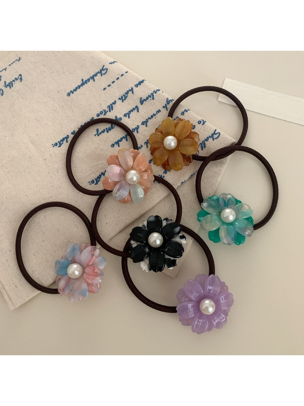 Gifty - Floral Acetate Elastic Hair Tie