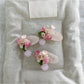 Beau - Pink Beaded Flower Hair Clip