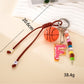 Keypus - Acrylic Sports Ball Letter Bag Charm Keychain
