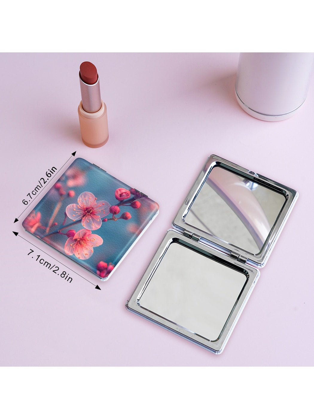 Mirroray - Portable Floral Pattern Folding Mirror