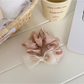 Gifty - Polka Dot Sheer Bow Accent Hair Scrunchie