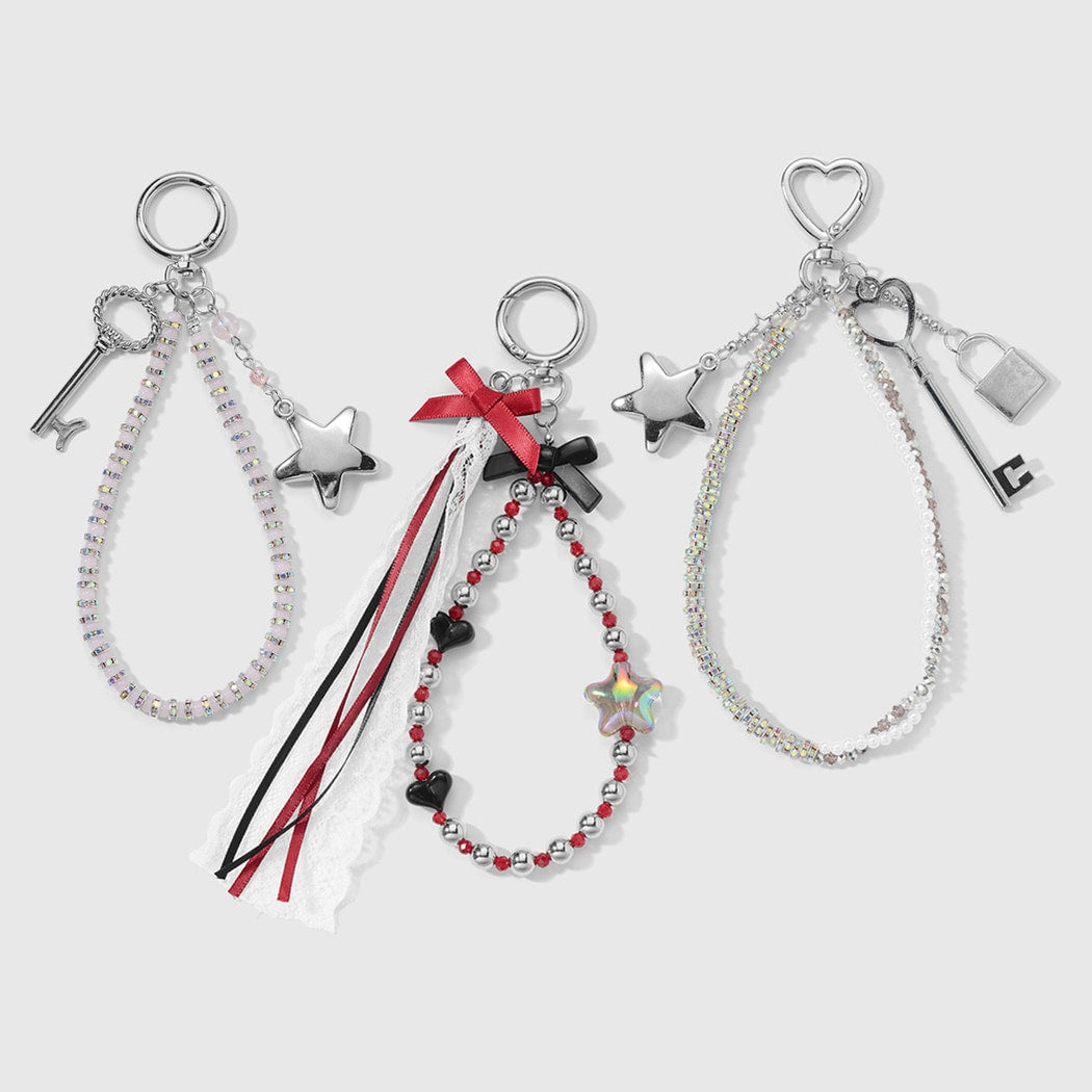 Keypus - Key and Bow Beaded Design Keychain