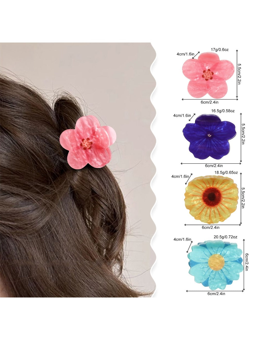 Beau - Cute Flower Hair Clips