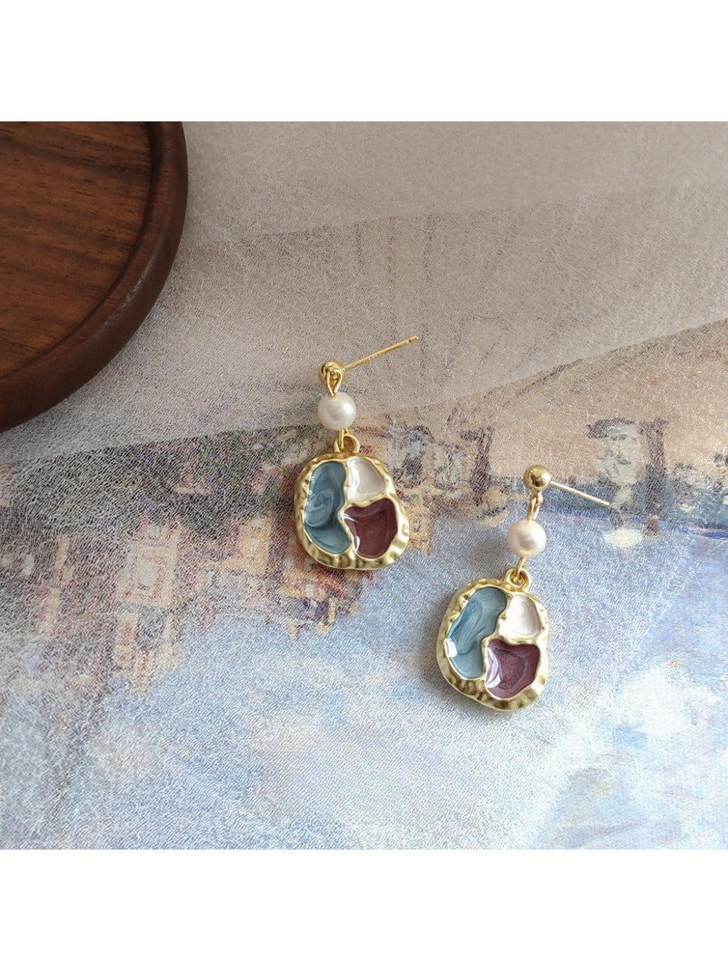 Earedge - Irregular Retro Color Earrings