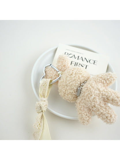 Keypus - Love Bow Bunny Backpack Pendant